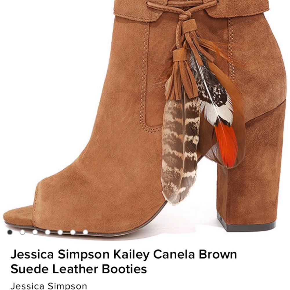 EUC Jessica Simpson kailey suede leather booties